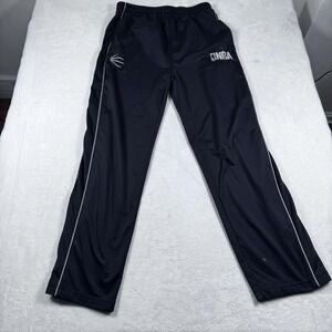 NBA Pants Mens Medium Black NBA Basketball Warm Up Track Zip Hem Athletic